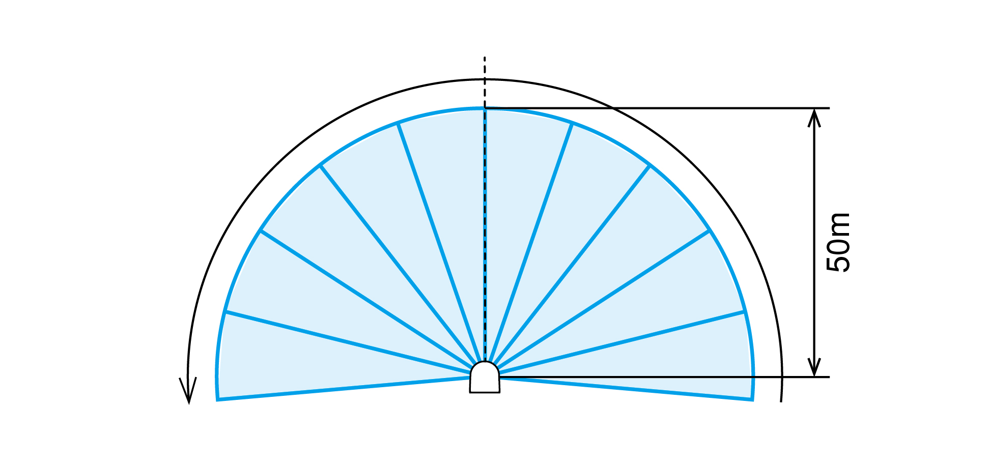 Black object detection at 50meter