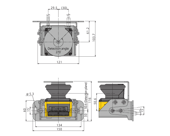 Fixed Condition of Rear mounting bracket with Cover bracket